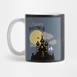 Classic Happy Halloween Scene Mug